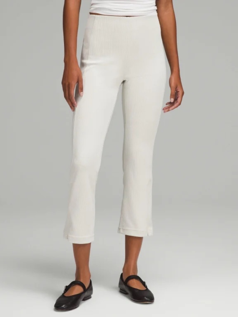 Lululemon Ribbed Softstreme Zip-Leg High-Rise Cropped Pant 25"